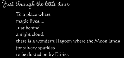 just through the little door to a place where magic lives... just behind a night cloud...